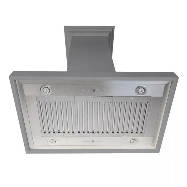 ZLINE 30" Wooden Island Mount Range Hood in Gray, KBiUU-RD-30, photo 2 of 9