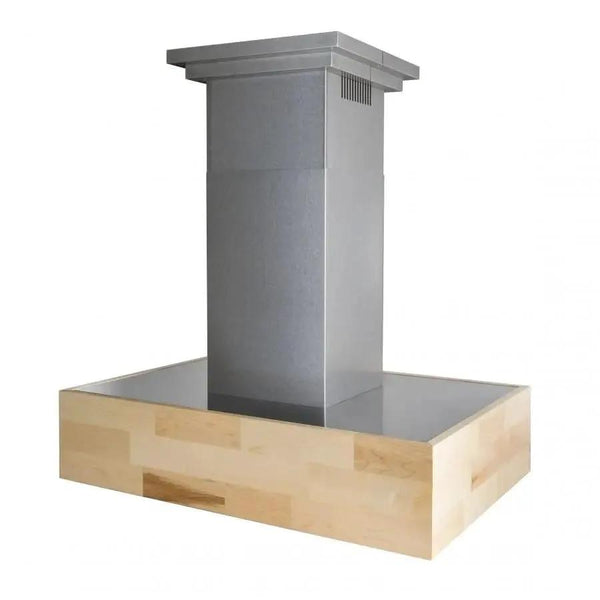 ZLINE 30" Wooden Island Range Hood, Butcher Block, 681iM-30