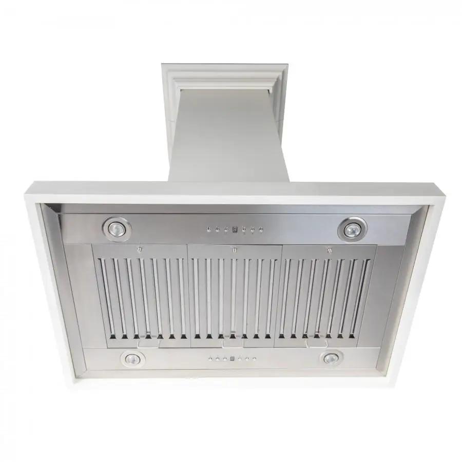 ZLINE 30" Wooden Island Range Hood in Cottage White, KBiTT-30 by Farmhouse Kitchen and Bath