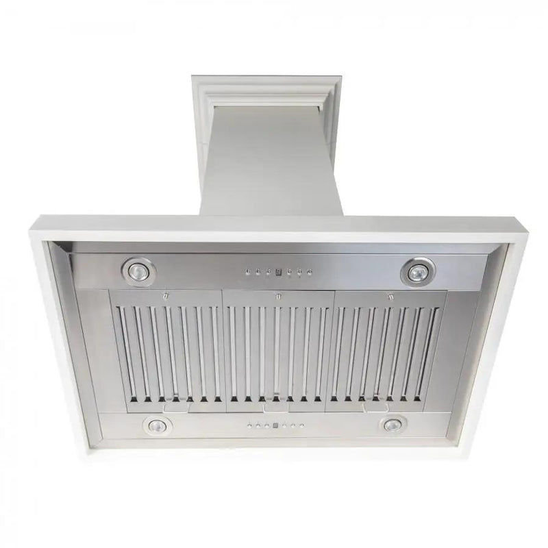ZLINE 30" Wooden Island Range Hood in Cottage White, KBiTT-30 by Farmhouse Kitchen and Bath