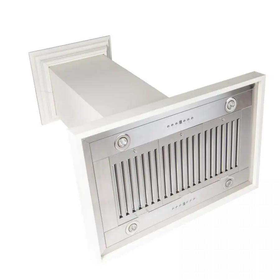 ZLINE 30" Wooden Island Range Hood, Remote Motor, Cottage White, KBiTT-RS-30-400 by Farmhouse Kitchen and Bath