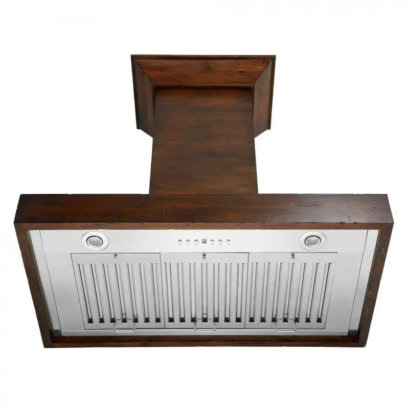 ZLINE 30" Wooden Wall Range Hood in Walnut, KBRR-30 by Farmhouse Kitchen and Bath