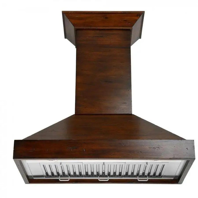 ZLINE 30" Wooden Wall Range Hood in Walnut, KBRR-30 by Farmhouse Kitchen and Bath