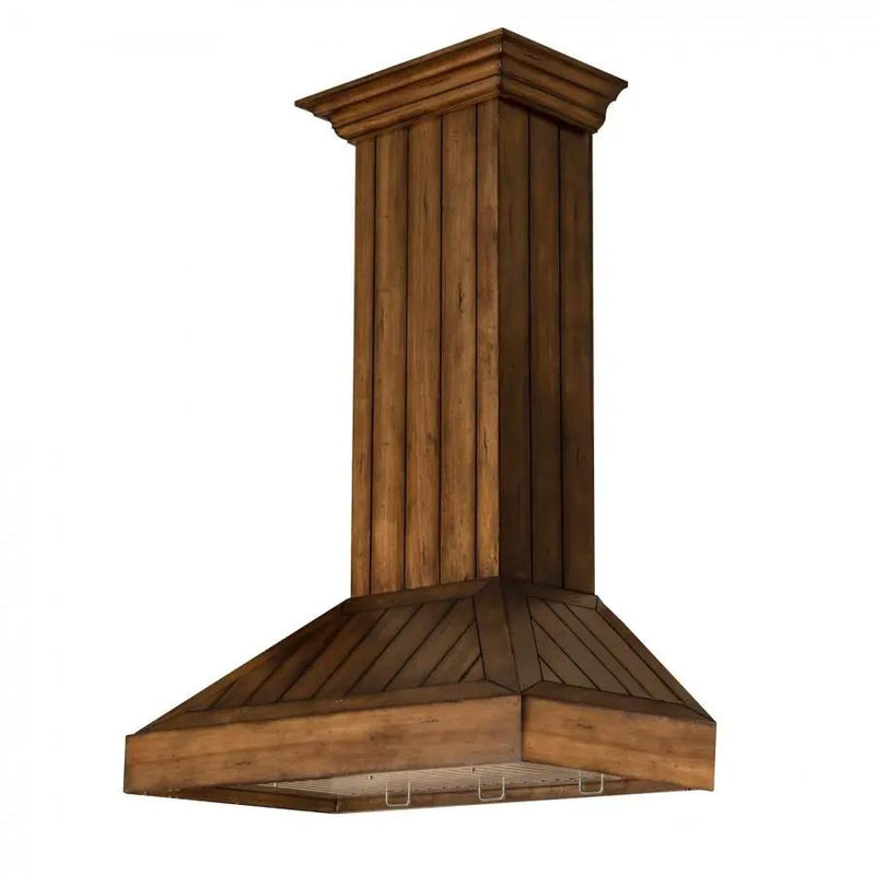 ZLINE 30" Wooden Wall Range Hood, Rustic Light, KPLL-30 by Farmhouse Kitchen and Bath