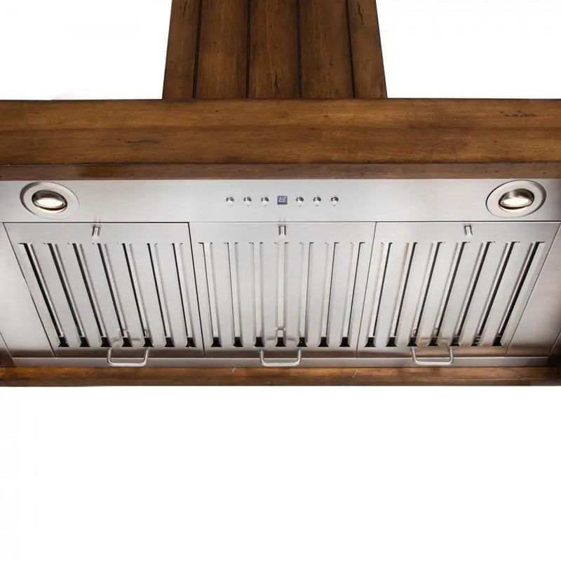 ZLINE 30" Wooden Wall Range Hood, Rustic Light, KPLL-30 by Farmhouse Kitchen and Bath