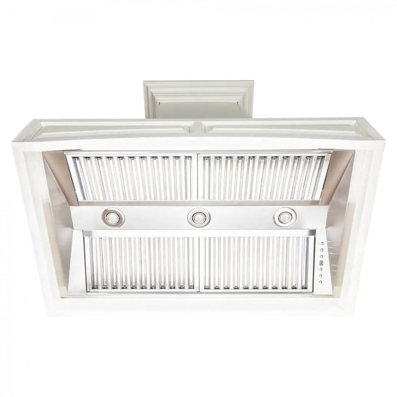 ZLINE 30" Wooden Wall Range Hood with Crown Molding, 321TT-30 by Farmhouse Kitchen and Bath