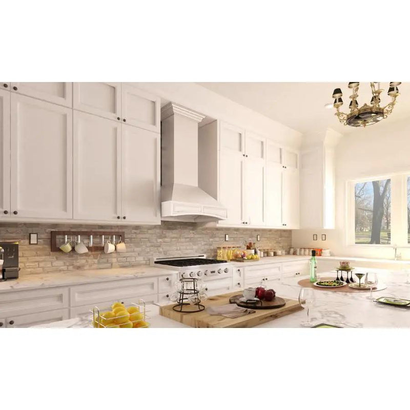 ZLINE 30" Wooden Wall Range Hood with Crown Molding, 321TT-30 by Farmhouse Kitchen and Bath