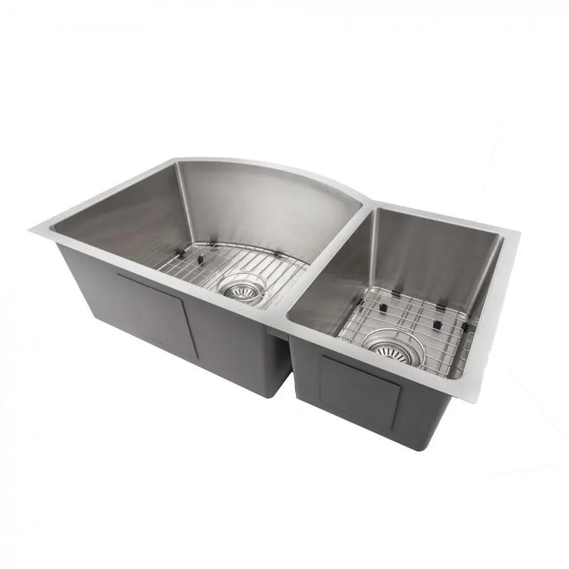 ZLINE 33" Undermount Double Bowl Sink in Stainless Steel, SC70D-33 by Farmhouse Kitchen and Bath