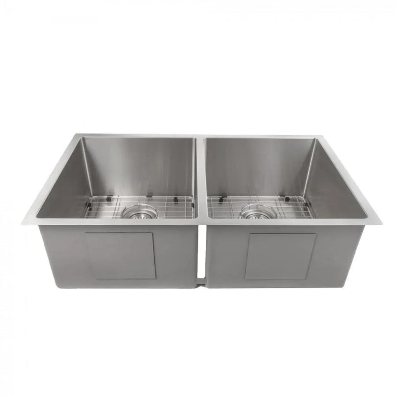 ZLINE 33" Undermount Double Bowl Sink, Stainless Steel, SR50D-33 by Farmhouse Kitchen and Bath