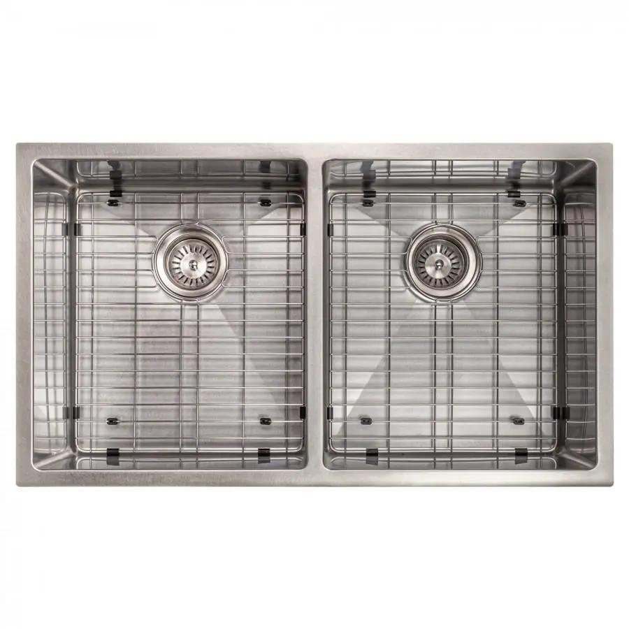 ZLINE 33" Undermount Double Bowl Sink Stainless Steel, SR50D-33S by Farmhouse Kitchen and Bath