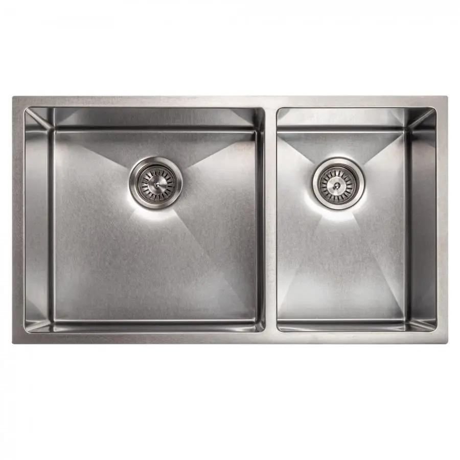ZLINE 33" Undermount Double Bowl Sink Stainless Steel, SR60D-33S by Farmhouse Kitchen and Bath