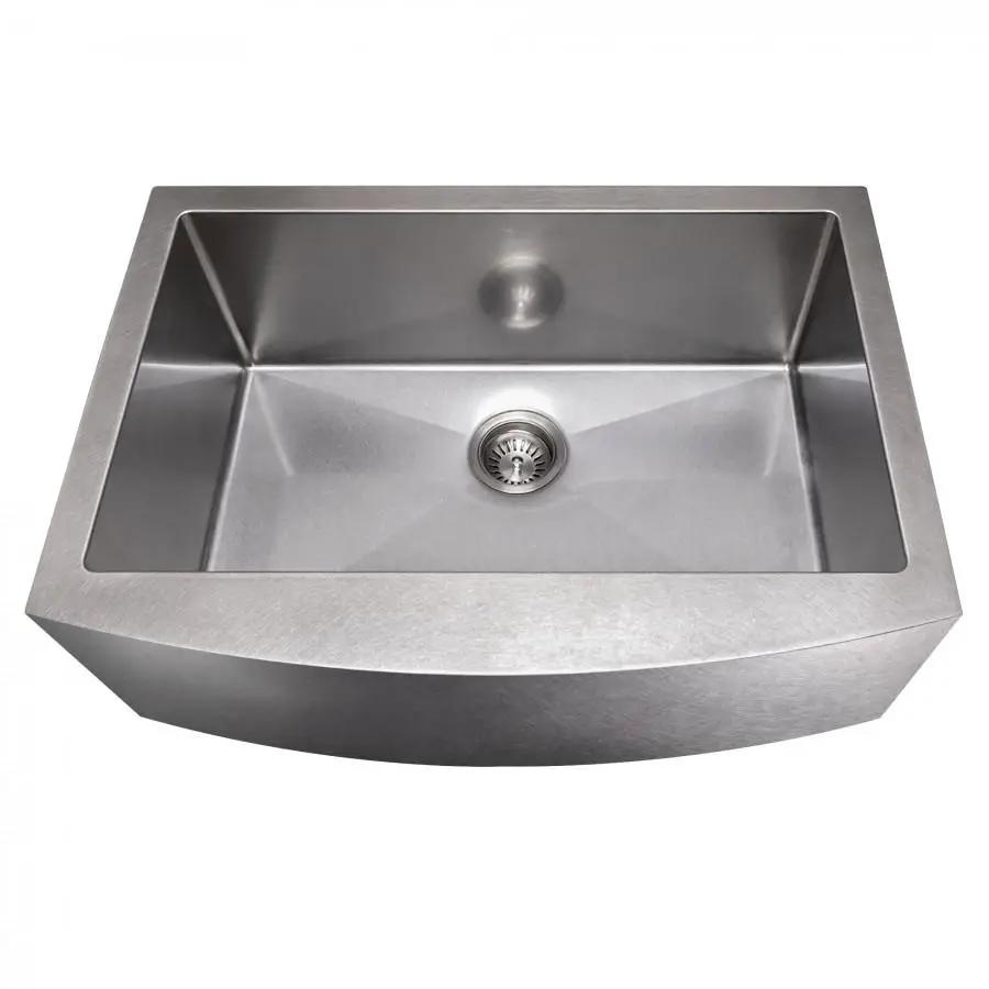 ZLINE 33" Undermount Single Bowl Apron Sink Stainless Steel, SAS-33S by Farmhouse Kitchen and Bath