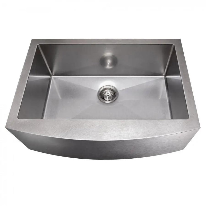 ZLINE 33" Undermount Single Bowl Apron Sink Stainless Steel, SAS-33S by Farmhouse Kitchen and Bath