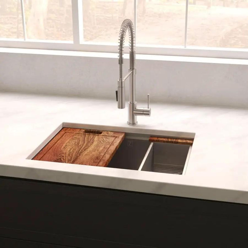 ZLINE 33" Undermount Single Bowl Ledge Sink Stainless Steel, SLS-33S by Farmhouse Kitchen and Bath