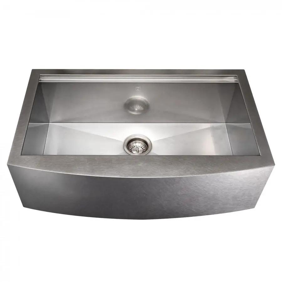 ZLINE 33" Undermount Single Bowl Ledge Sink Stainless Steel, SLSAP-33 by Farmhouse Kitchen and Bath