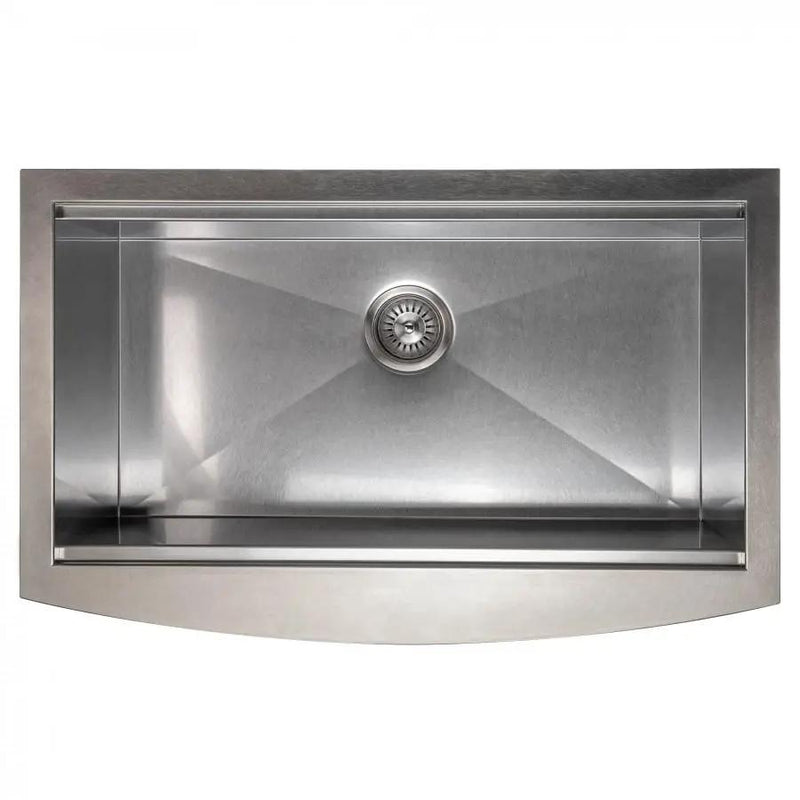 ZLINE 33" Undermount Single Bowl Ledge Sink Stainless Steel, SLSAP-33 by Farmhouse Kitchen and Bath