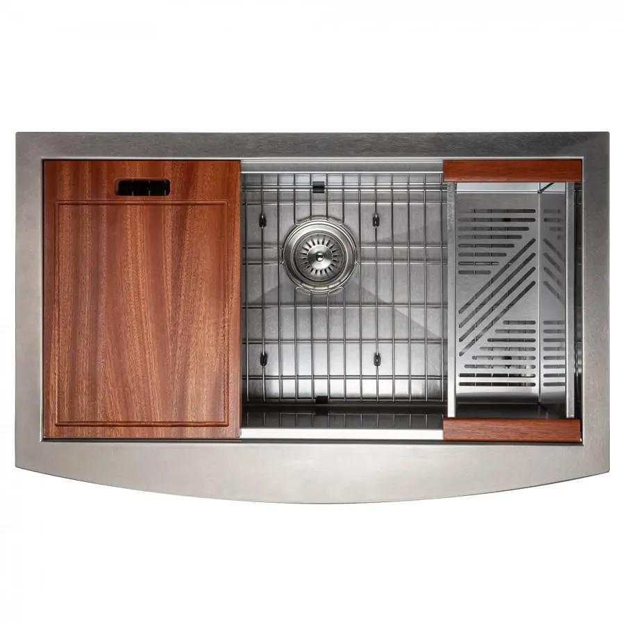 ZLINE 33" Undermount Single Bowl Ledge Sink Stainless Steel, SLSAP-33S by Farmhouse Kitchen and Bath