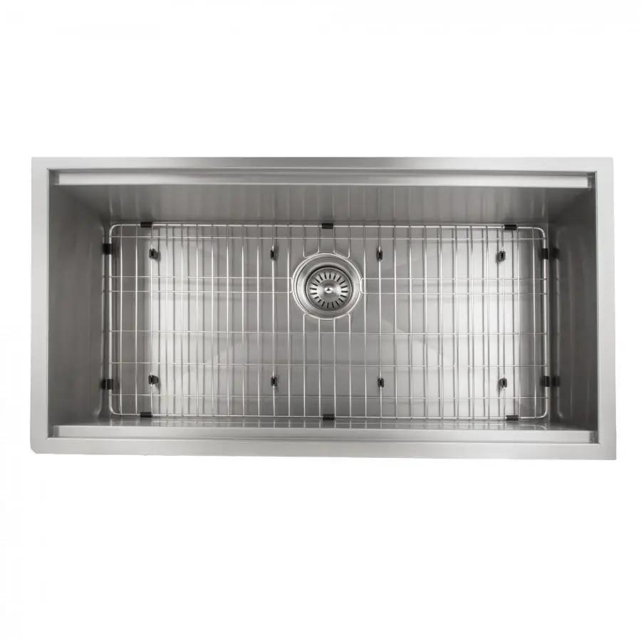 ZLINE 33" Undermount Single Bowl Ledge Sink, Stainless with Accessories, SLS-33 by Farmhouse Kitchen and Bath