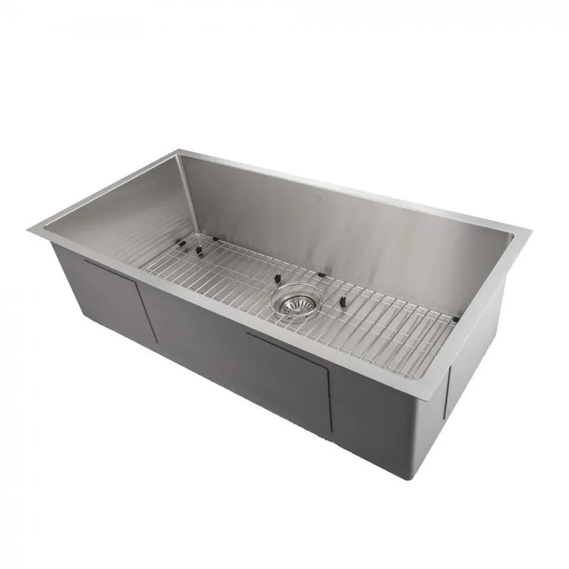 ZLINE 33" Undermount Single Bowl Sink in Stainless Steel, SRS-33 by Farmhouse Kitchen and Bath