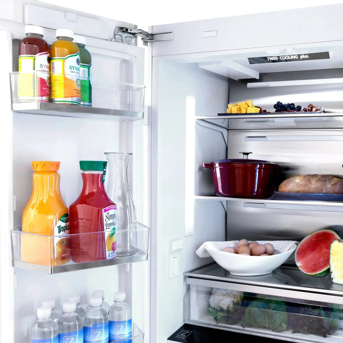 ZLINE 36" 19.6 cu. Ft. Panel Ready Built-In 3-Door French Door Refrigerator with Internal Water and Ice Dispenser RBIV-36 by Farmhouse Kitchen and Bath