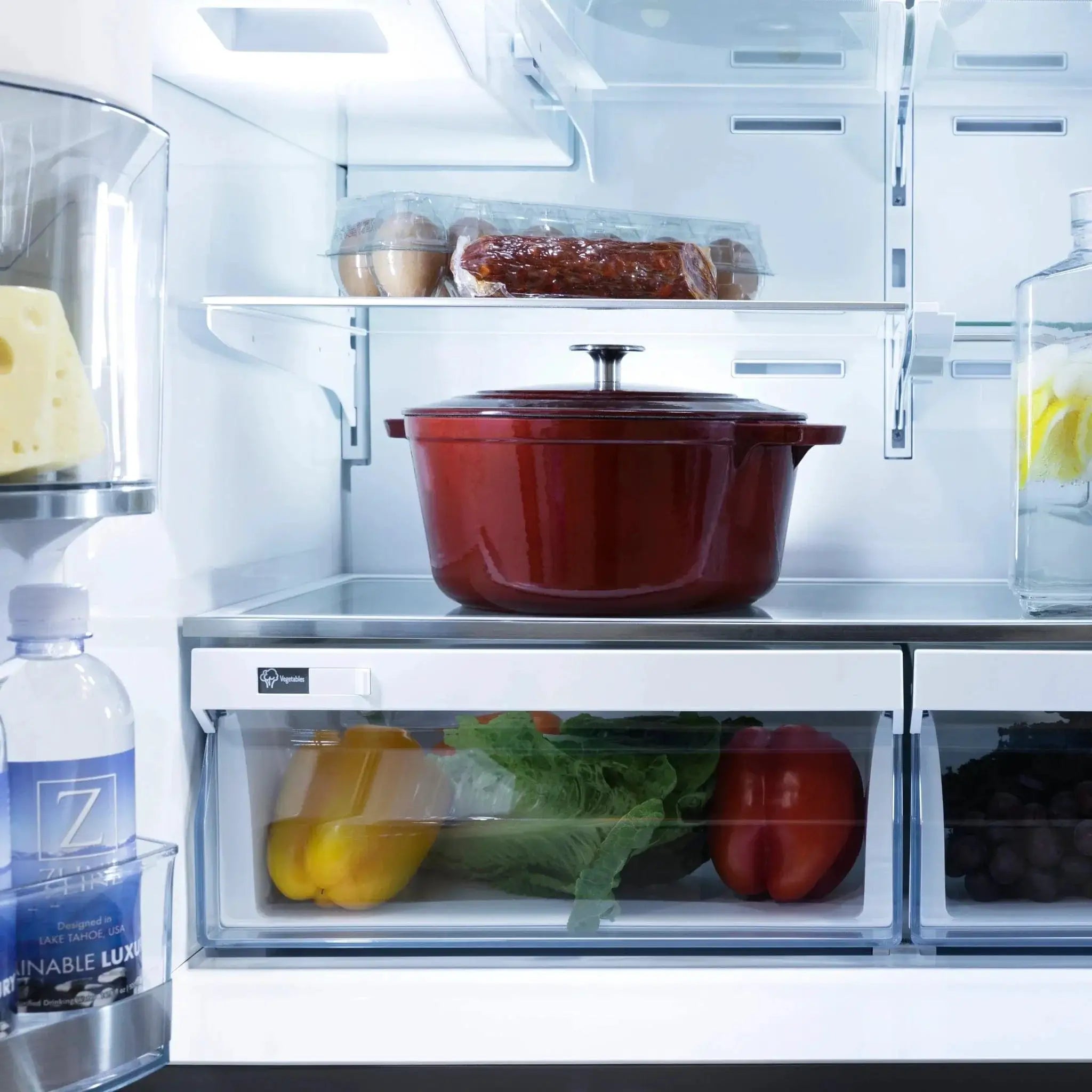 ZLINE 36" 21.6 cu. ft French Door Refrigerator with Water and Ice Dispenser in Stainless Steel RFM-W-36-BS by Farmhouse Kitchen and Bath