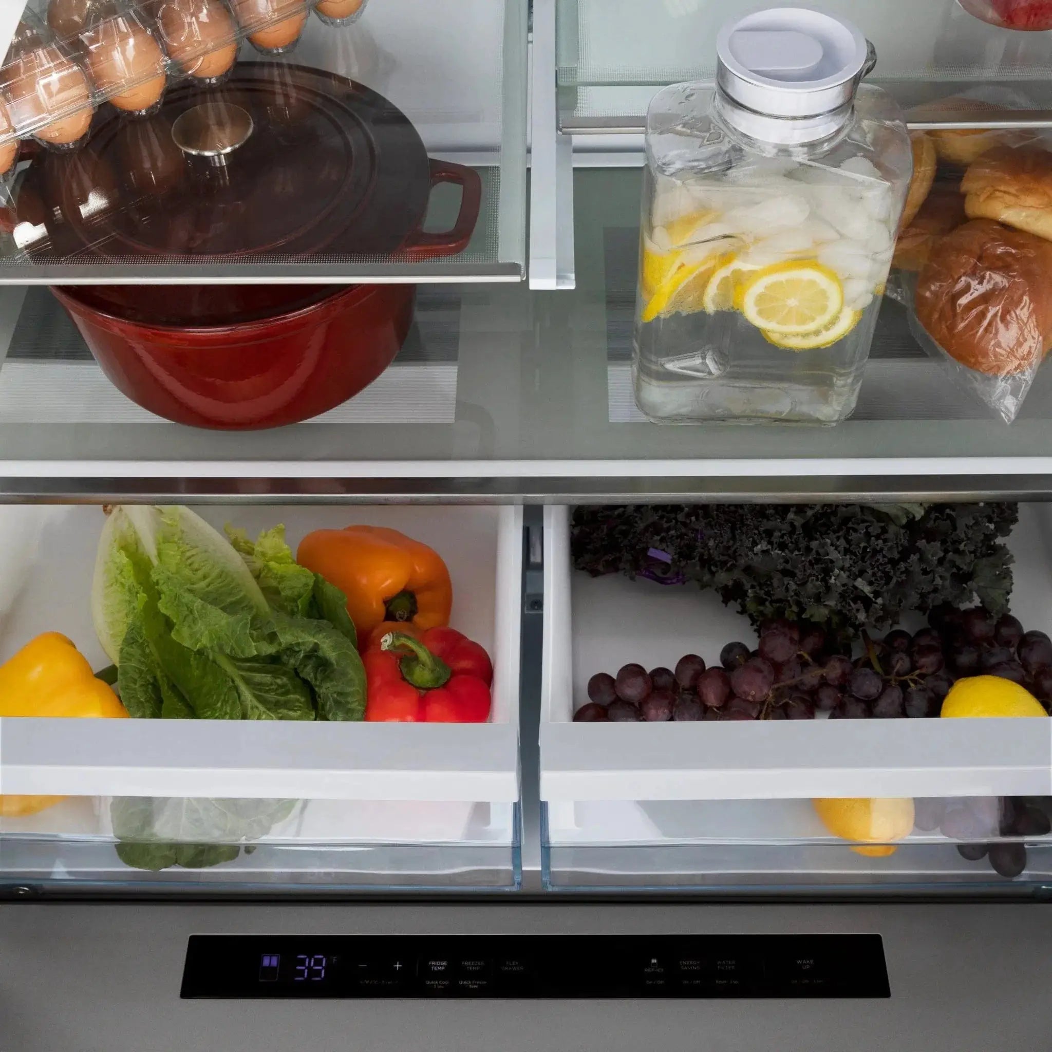 ZLINE 36" Autograph 21.6 cu. ft French Door Refrigerator with Ice Maker in Fingerprint Resistant Stainless Steel RFMZ-W-36-CB by Farmhouse Kitchen and Bath