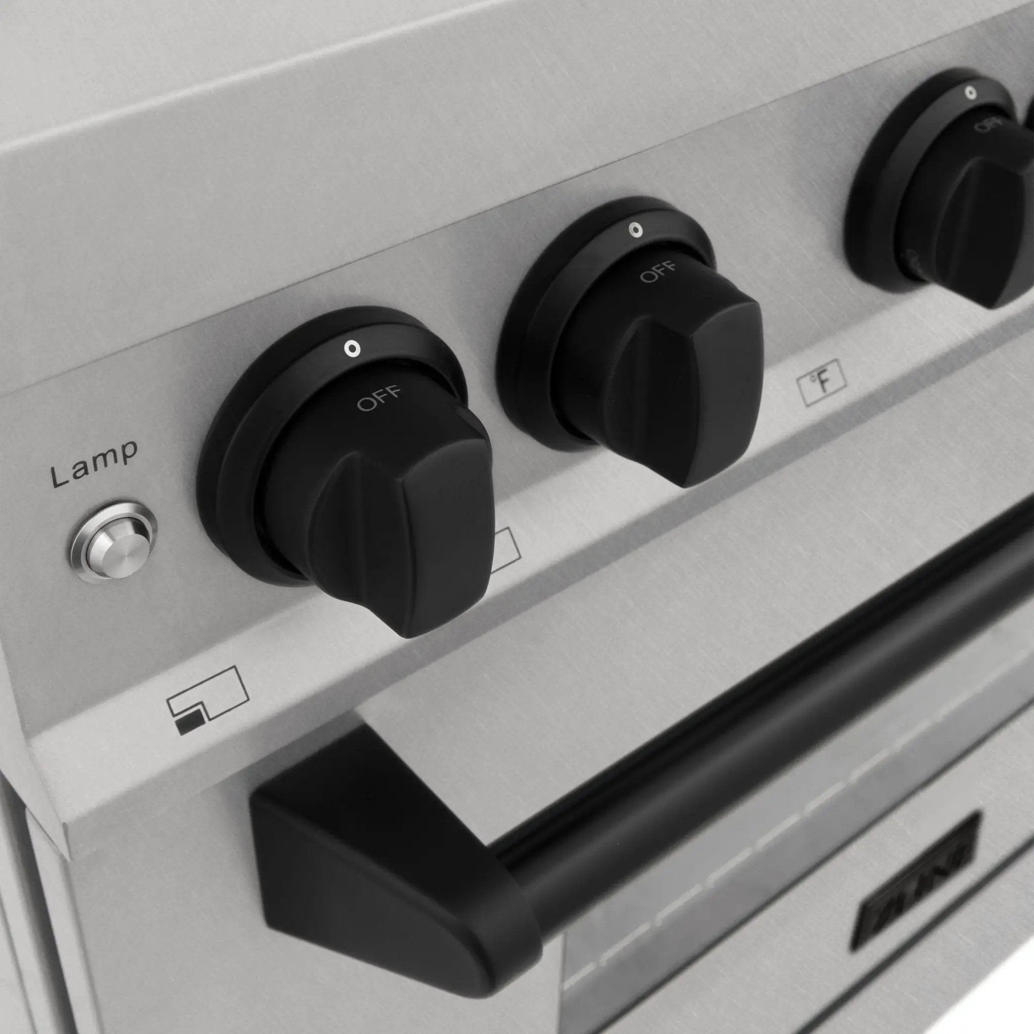 ZLINE 36" Autograph Dual Fuel Range, DuraSnow, Black, RASZ-SN-36-MB by Farmhouse Kitchen and Bath
