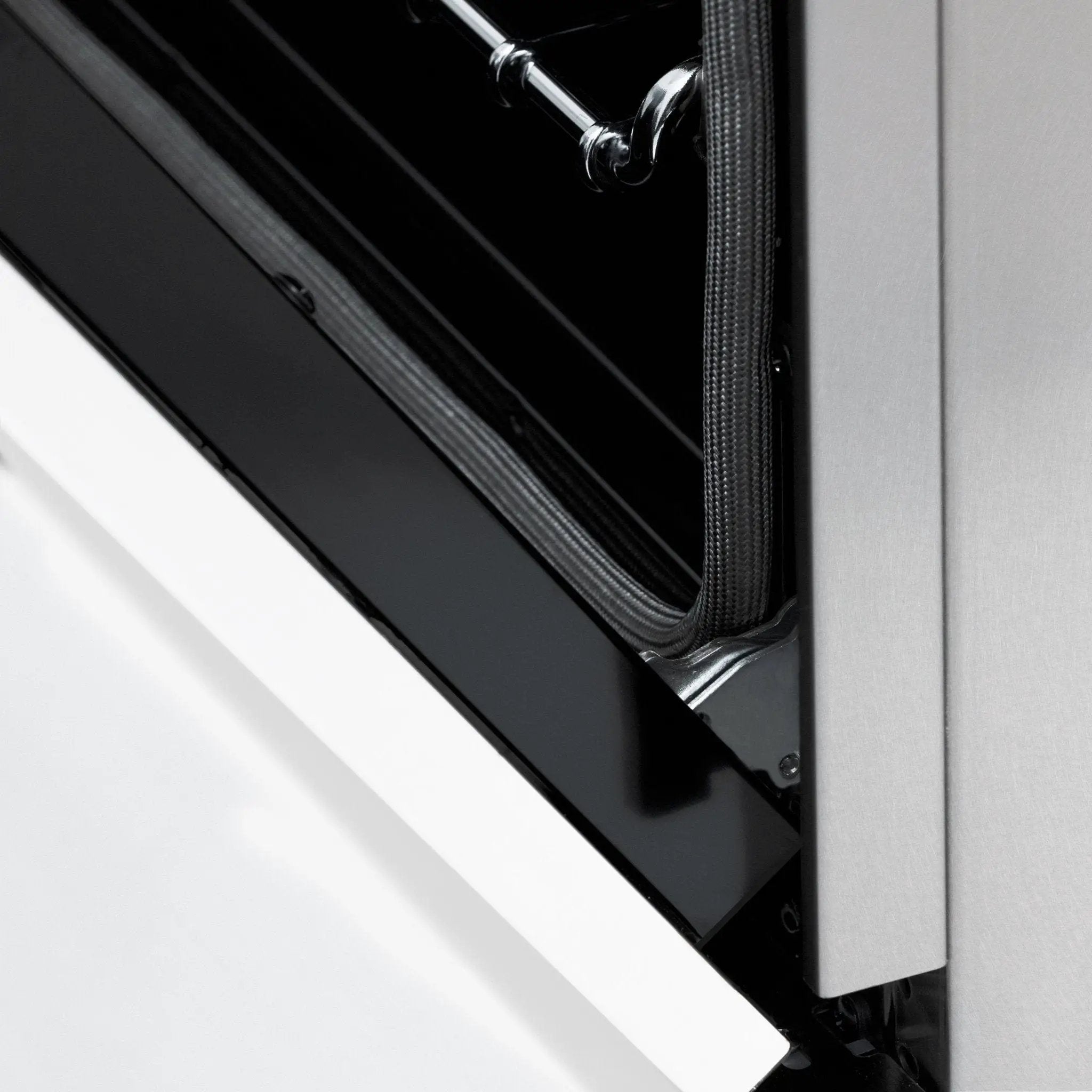 ZLINE 36" Autograph Dual Fuel Range, DuraSnow, White,Gold,RASZ-WM-36-G by Farmhouse Kitchen and Bath