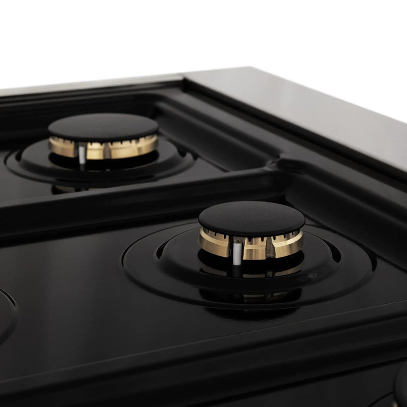ZLINE 36" Autograph Dual Fuel Range, Stainless Steel, RAZ-36-MB by Farmhouse Kitchen and Bath