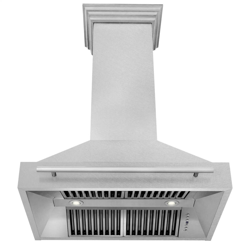 ZLINE 36" Autograph DuraSnow Stainless Steel Wall Range Hood 8654SNX-36 by Farmhouse Kitchen and Bath