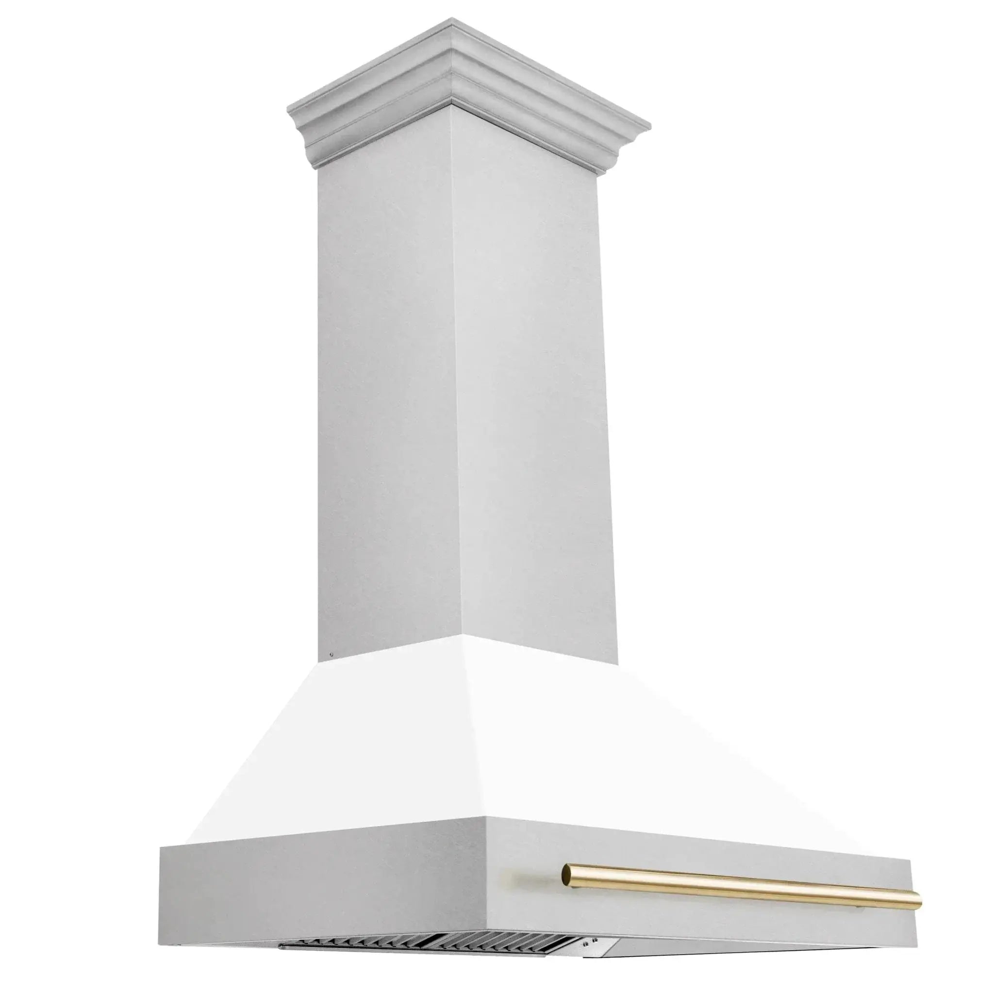 ZLINE 36" Autograph DuraSnow White Range Hood 8654SNZ-WM36-G by Farmhouse Kitchen and Bath