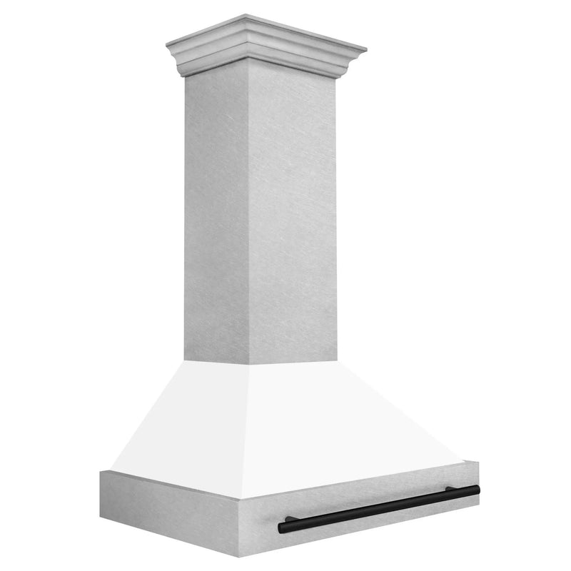 ZLINE 36" Autograph DuraSnow White Range Hood 8654SNZ-WM36-MB by Farmhouse Kitchen and Bath