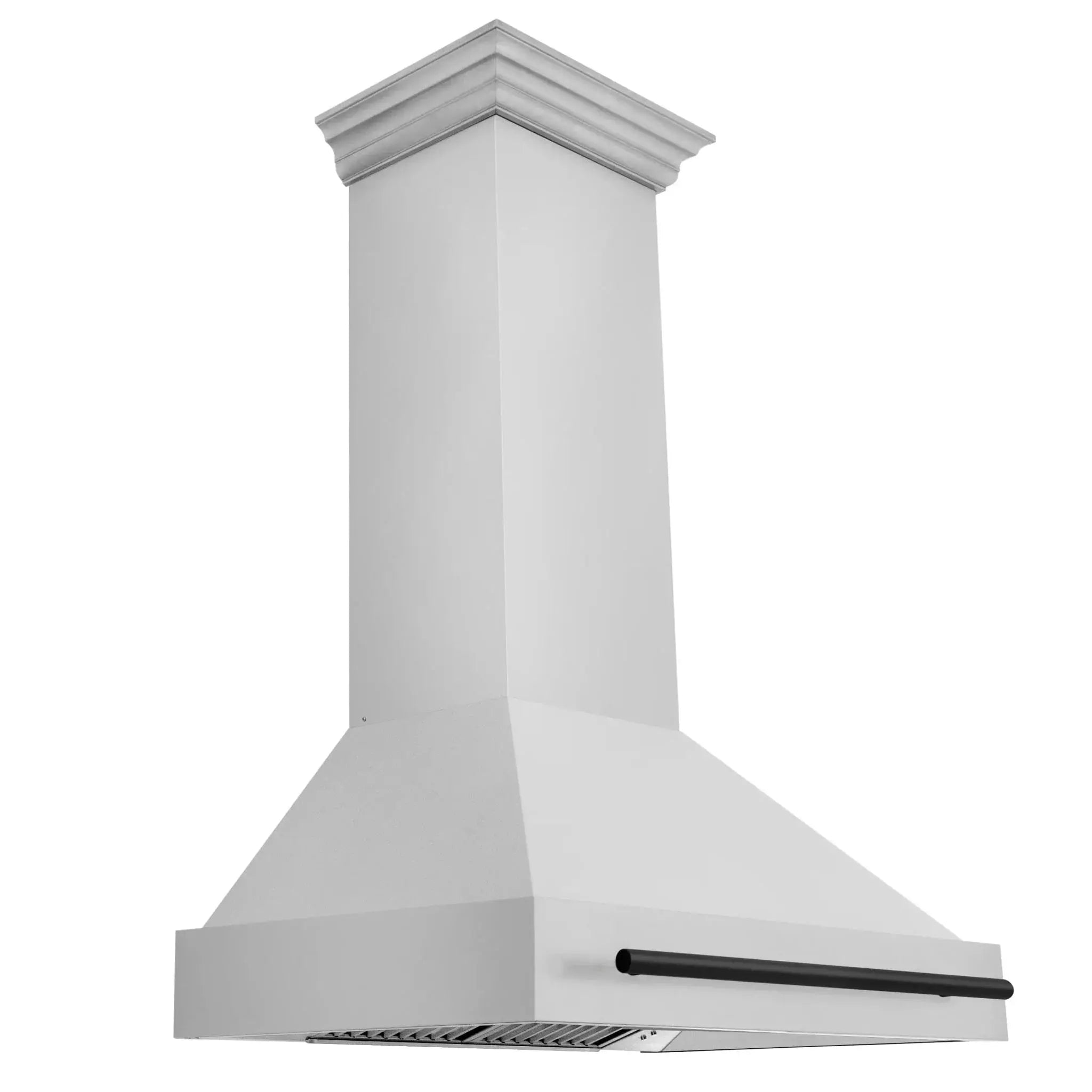 ZLINE 36" Autograph Edition Stainless Steel Range Hood with Stainless Steel Shell and Matte Black Handle, 8654STZ-36-MB by Farmhouse Kitchen and Bath