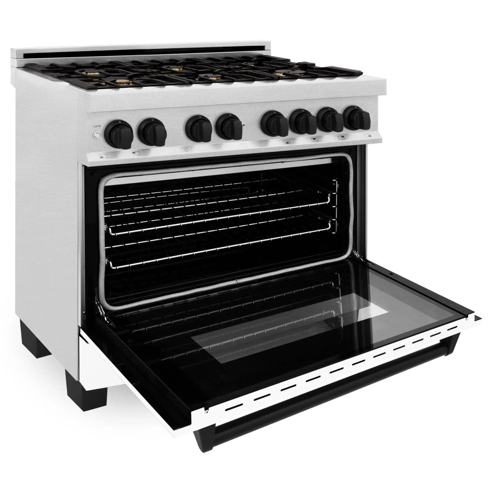 ZLINE 36" Autograph, Range, Dual Fuel, White door, RASZ-WM-36-MB by Farmhouse Kitchen and Bath