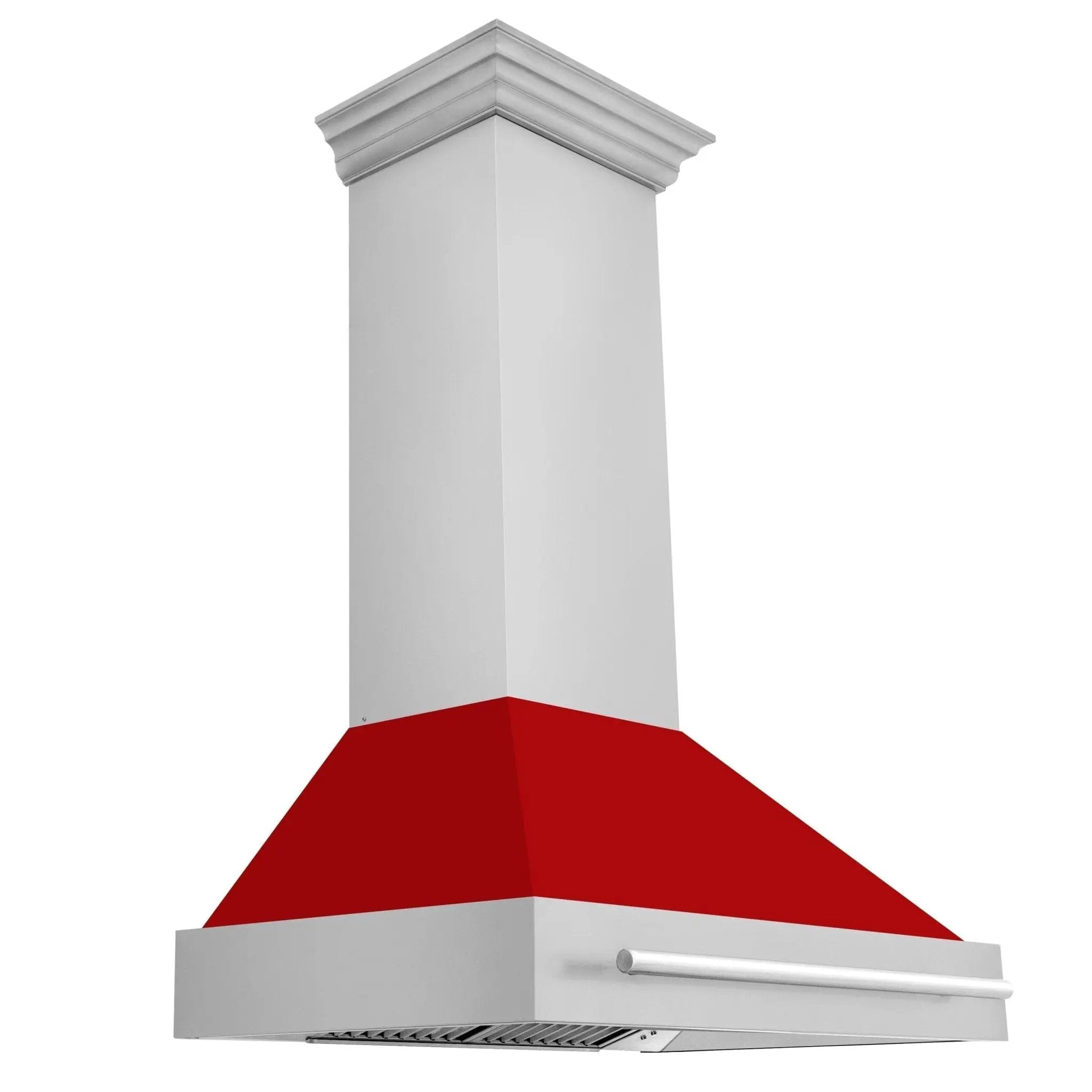 ZLINE 36" Autograph Stainless Red Matt Wall Range Hood 8654STX-RM-36 by Farmhouse Kitchen and Bath
