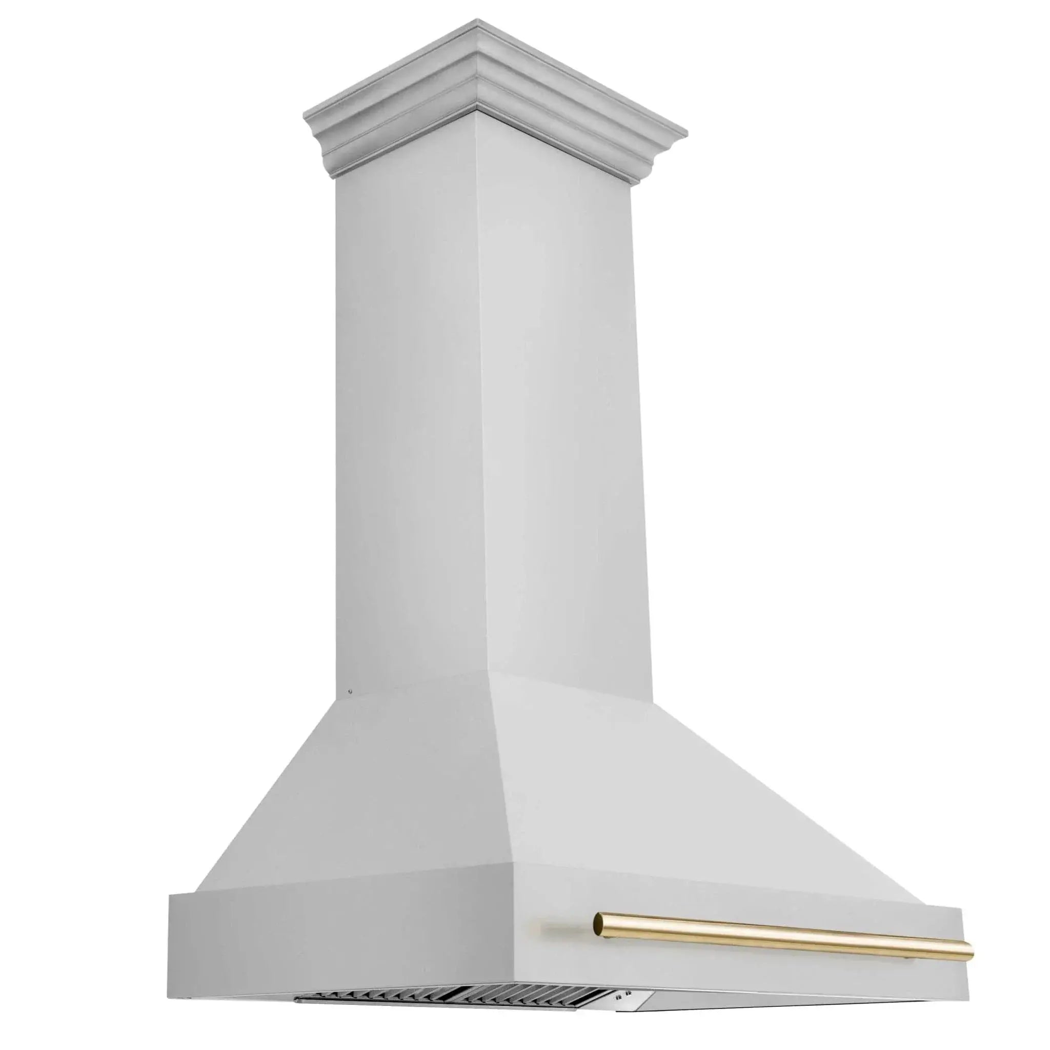 ZLINE 36" Autograph Stainless Wall Range Hood, 8654STZ-36-G by Farmhouse Kitchen and Bath