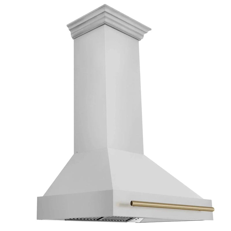 ZLINE 36" Autograph Stainless Wall Range Hood, 8654STZ-36-G by Farmhouse Kitchen and Bath