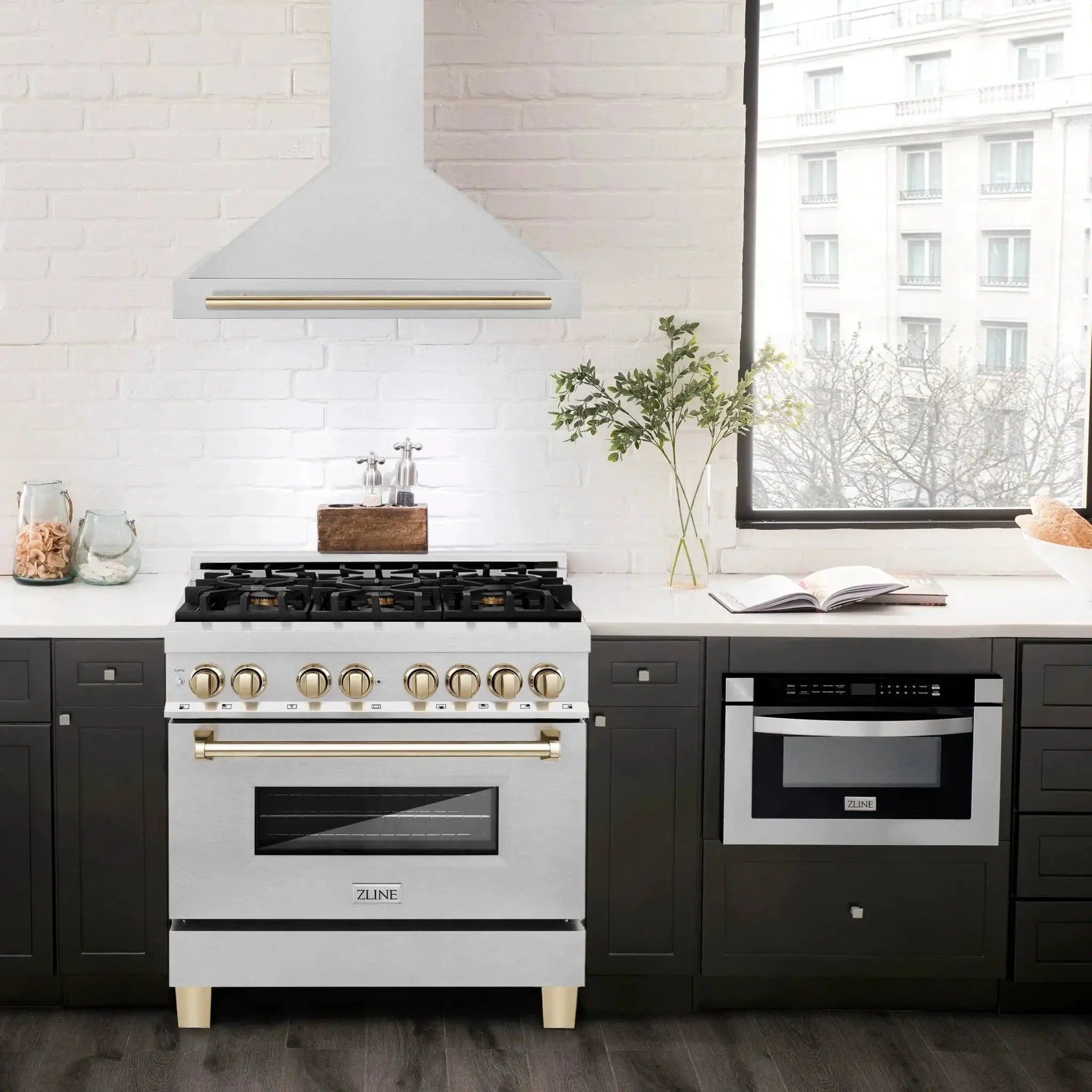 ZLINE 36" Autograph Stainless Wall Range Hood KB4SNZ-36-G by Farmhouse Kitchen and Bath