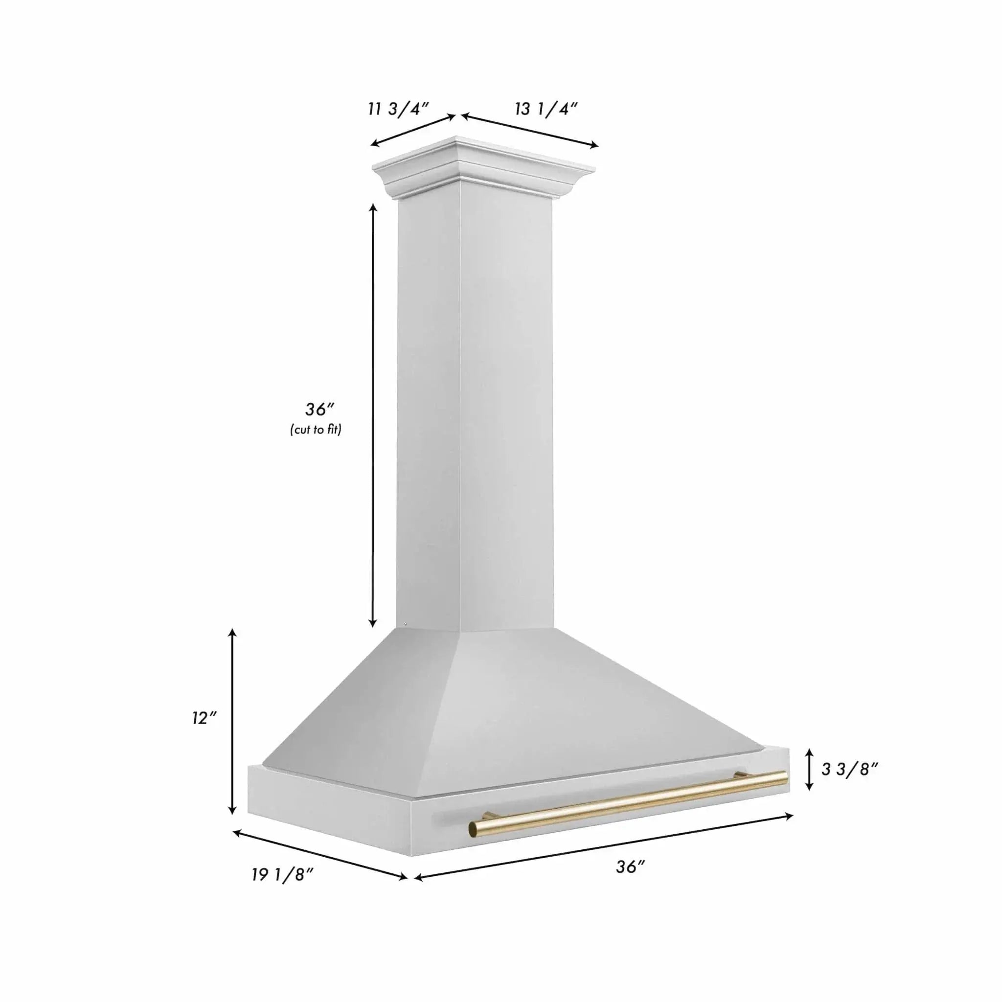 ZLINE 36" Autograph Stainless Wall Range Hood KB4STZ-36-G by Farmhouse Kitchen and Bath