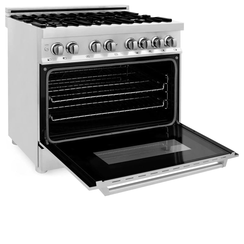 ZLINE 36" Bundle Range RA36 & Wall Range Hood KB-36, 2KP-RARH36 by Farmhouse Kitchen and Bath