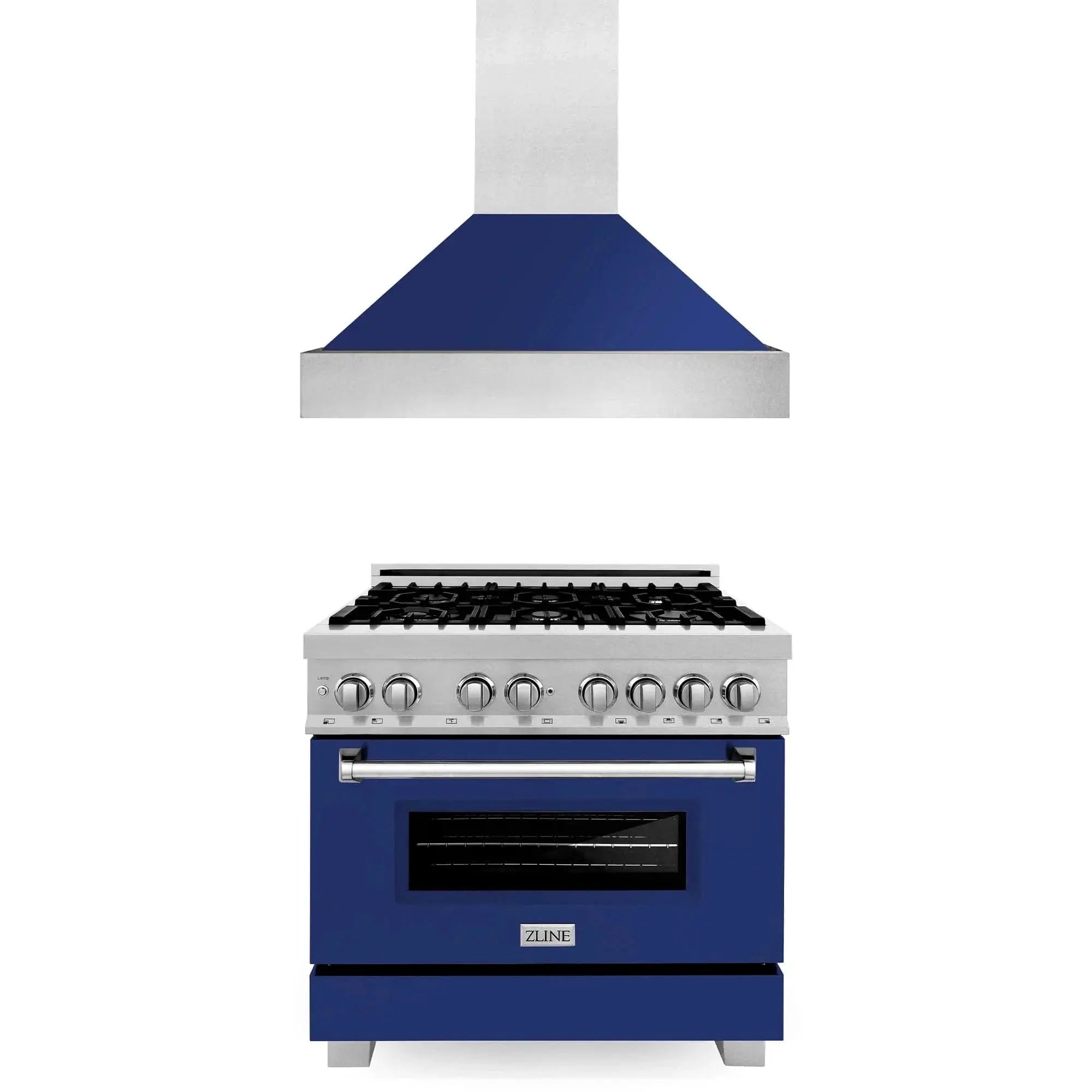 ZLINE 36" Bundle Range RAS-BG-36 & Range Hood 8654BG-36, 2KP-RASBGRH36 by Farmhouse Kitchen and Bath