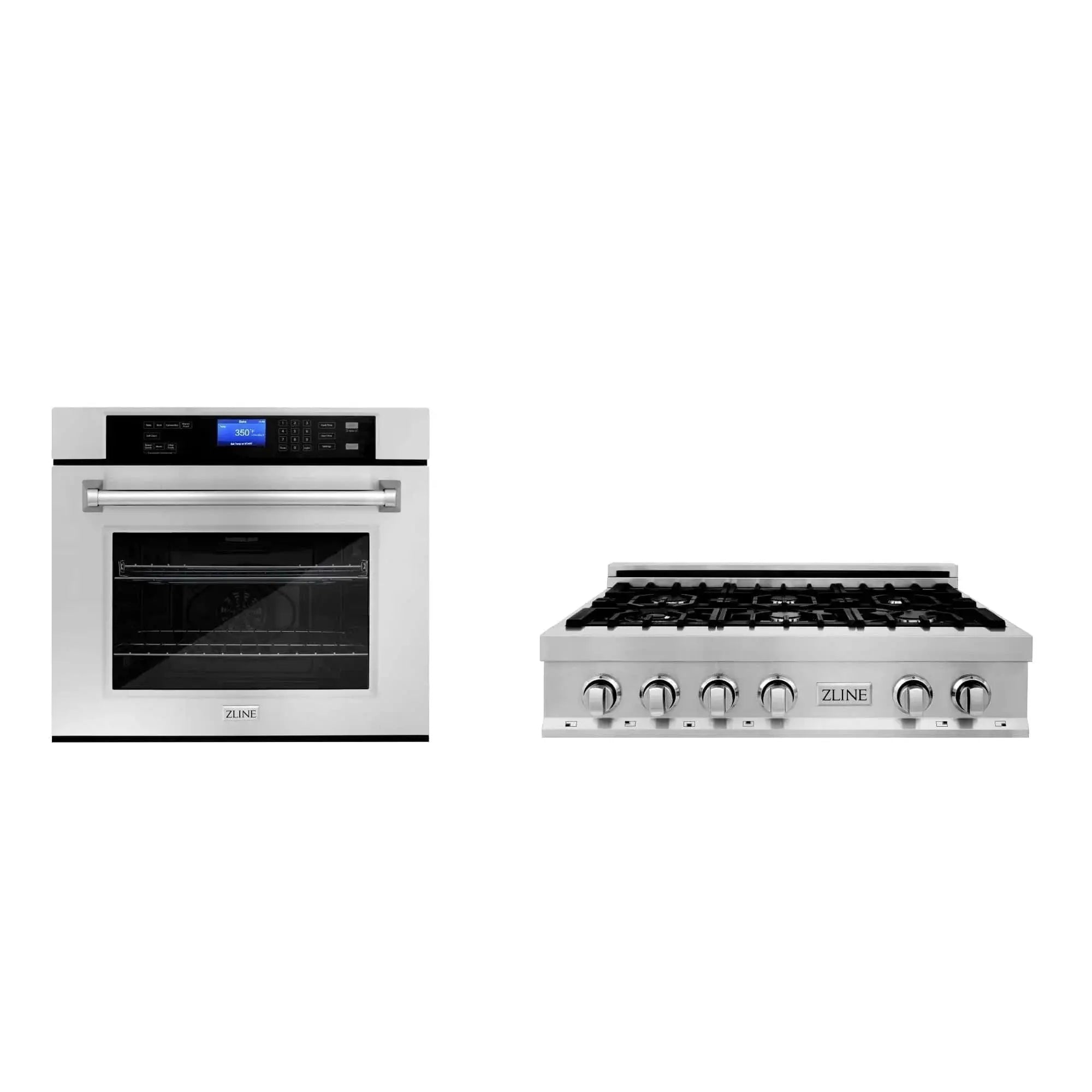 ZLINE 36" Bundle Range Top RT36 & Wall Oven AWS-30, 2KP-RTAWS36 by Farmhouse Kitchen and Bath