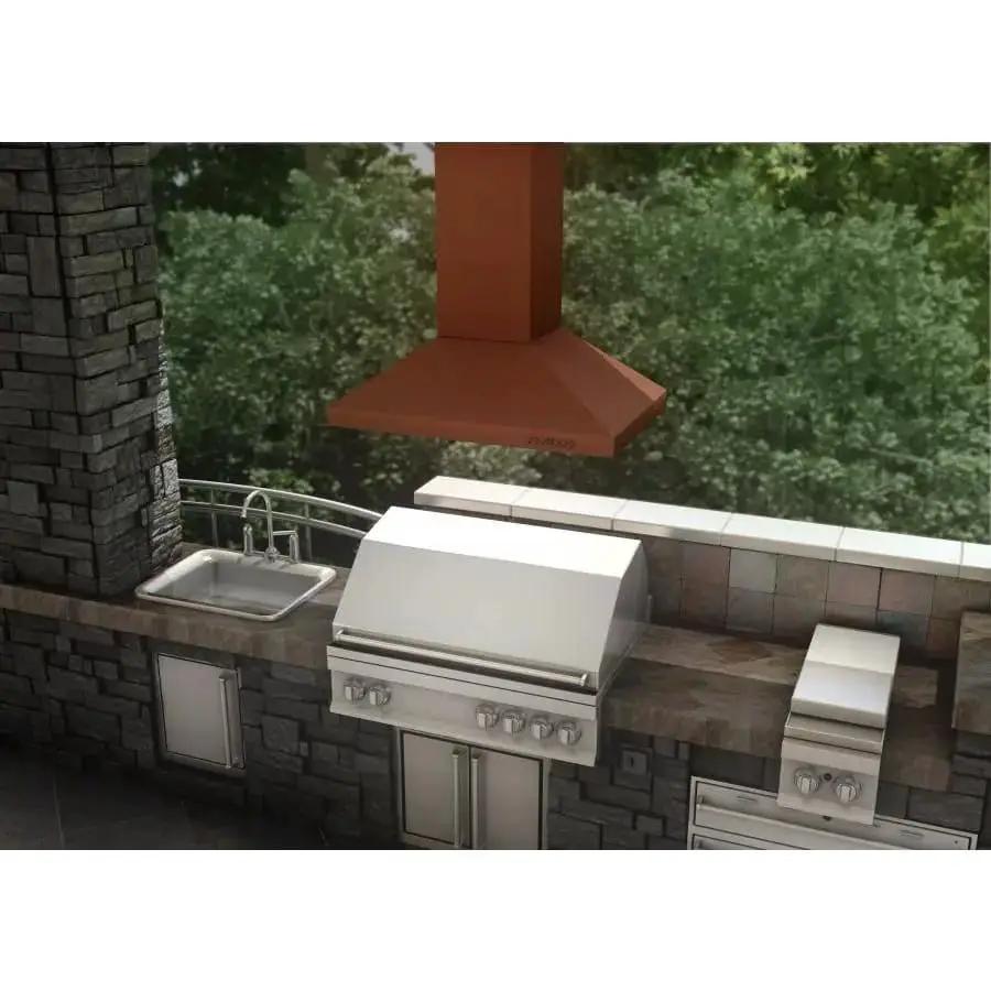 ZLINE 36" Copper Island Range Hood 8KL3iC-36 by Farmhouse Kitchen and Bath