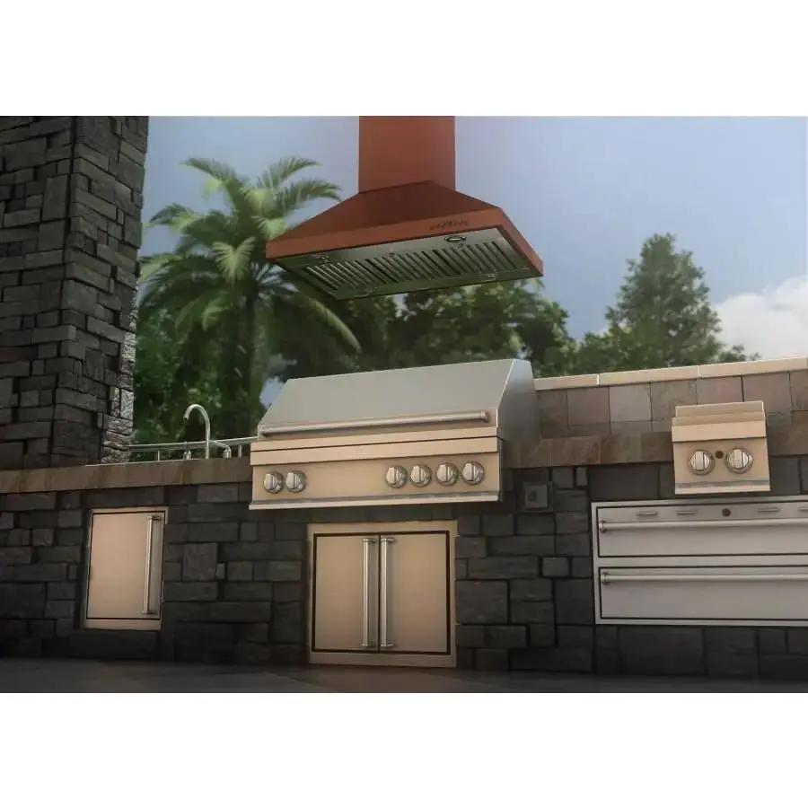 ZLINE 36" Copper Island Range Hood 8KL3iC-36 by Farmhouse Kitchen and Bath