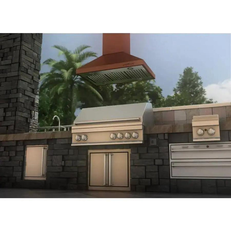 ZLINE 36" Copper Island Range Hood 8KL3iC-36 by Farmhouse Kitchen and Bath