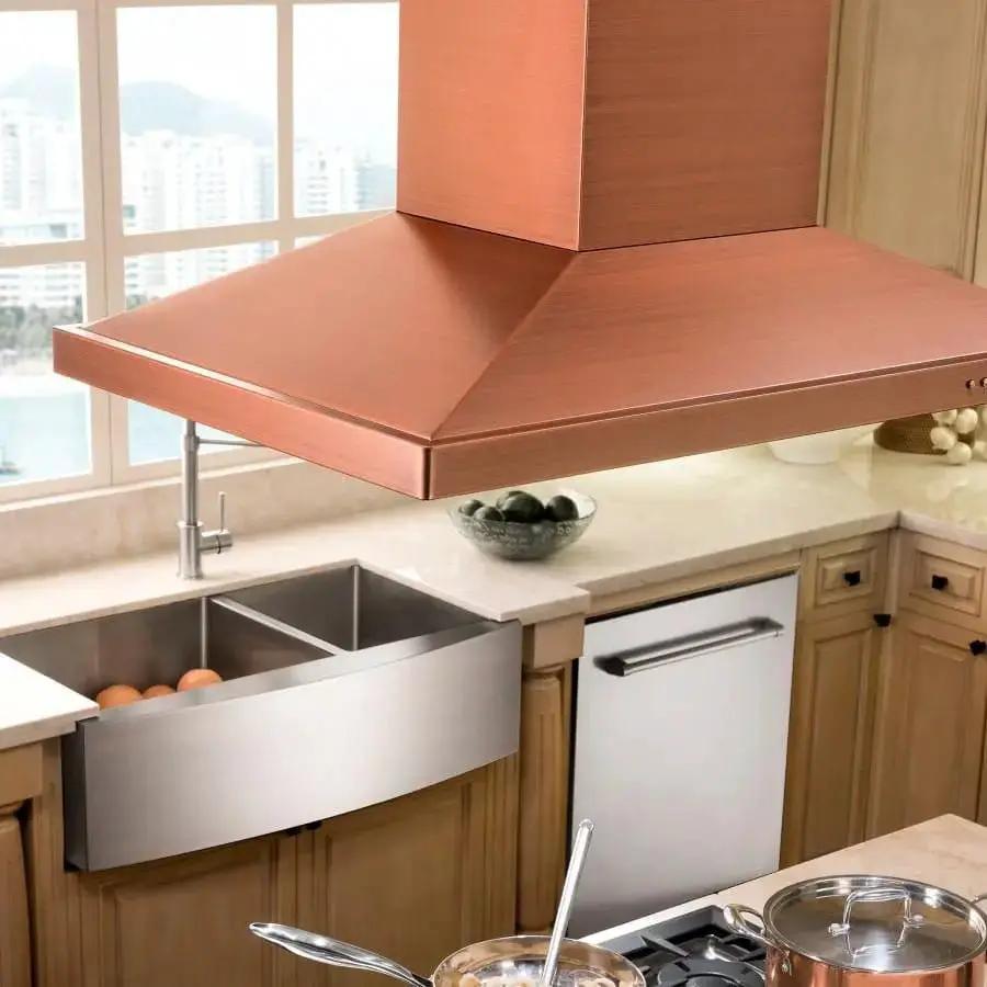 ZLINE 36" Copper Island Range Hood 8KL3iC-36 by Farmhouse Kitchen and Bath