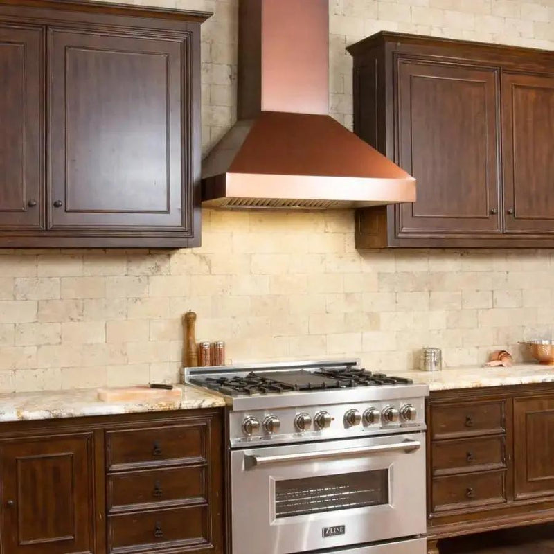 ZLINE 36" Copper Wall Range Hood, 8667C-36 by Farmhouse Kitchen and Bath