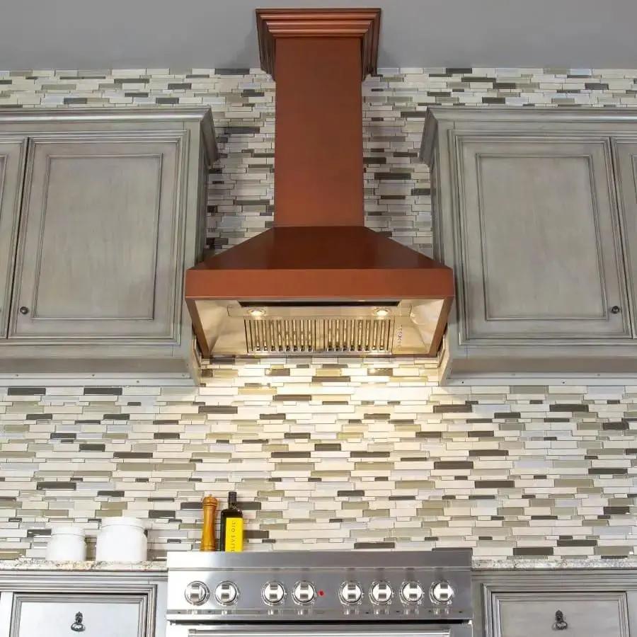 ZLINE 36" Copper Wall Range Hood, 8667C-36 by Farmhouse Kitchen and Bath