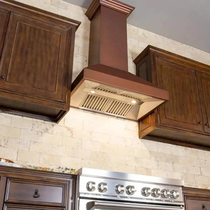 ZLINE 36" Copper Wall Range Hood, 8667C-36 by Farmhouse Kitchen and Bath