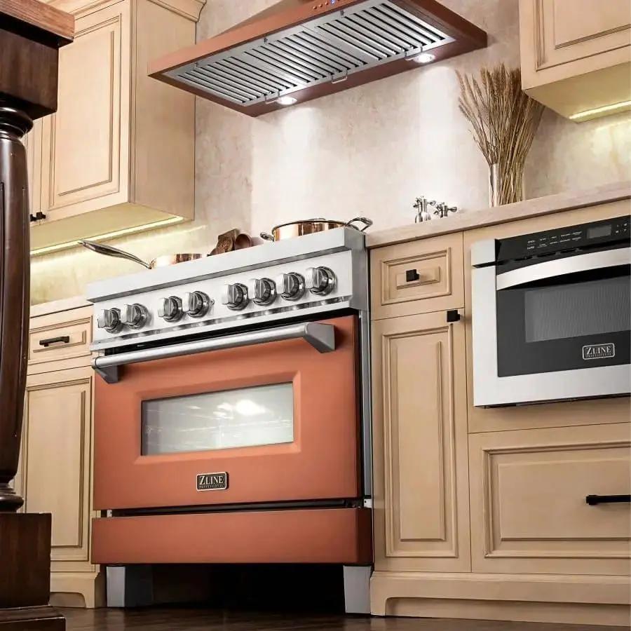 ZLINE 36" Copper Wall Range Hood 8KBC-36 by Farmhouse Kitchen and Bath